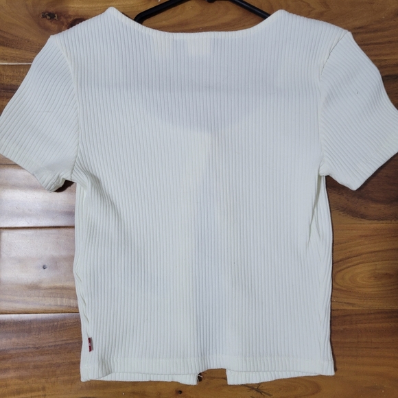 Cropped button down top - Picture 3 of 5